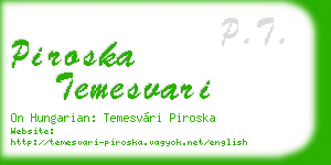 piroska temesvari business card